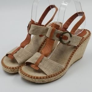 THREADS Jute and Leather Espadrille Wedge